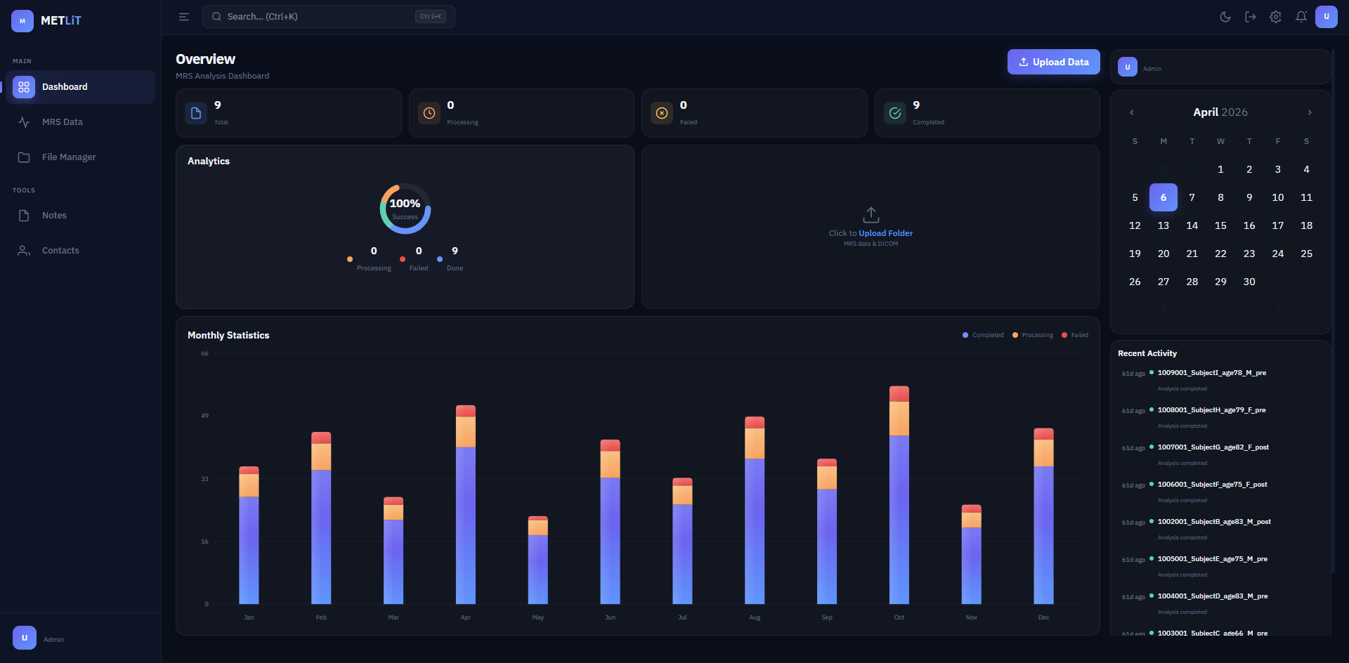 MAIA platform screenshot 1